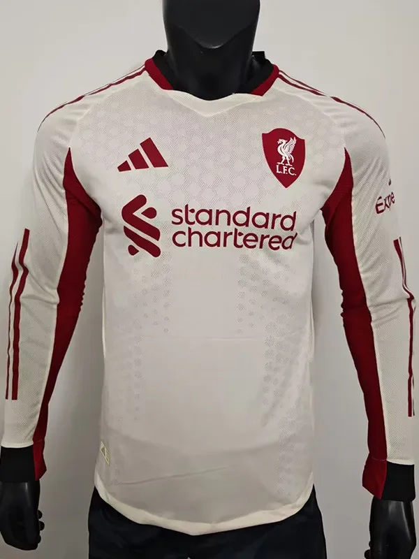25-26 Liverpool Away Long Sleeve Player Version Soccer Jersey (长袖球员)
