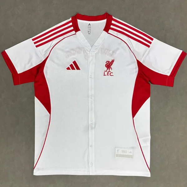 25-26 Liverpool White Casual Edition Baseball Jersey