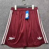 2025-26 Arsenal Brown Red Shorts Pants