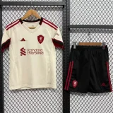 25-26 Liverpool  Away Kids Soccer Jersey