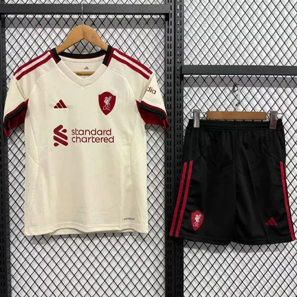 25-26 Liverpool  Away Kids Soccer Jersey
