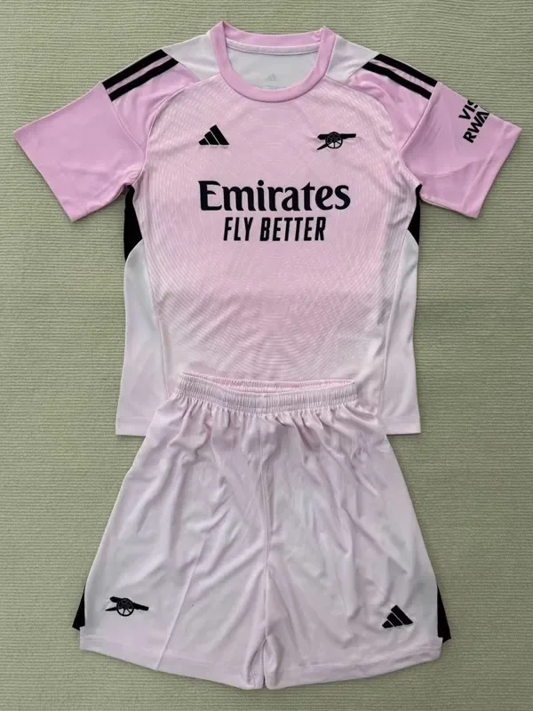 2025-26 Arsenal Pink GoalKeeper Kids Soccer Jersey