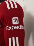 25-26 Liverpool Home Long Sleeve Player Version Soccer Jersey (长袖球员)