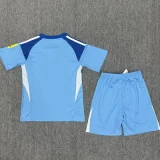2025-26 Newcastle Blue Goalkeeper Kids Soccer Jersey