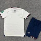 2025-26 West Ham Away Kids Soccer Jersey