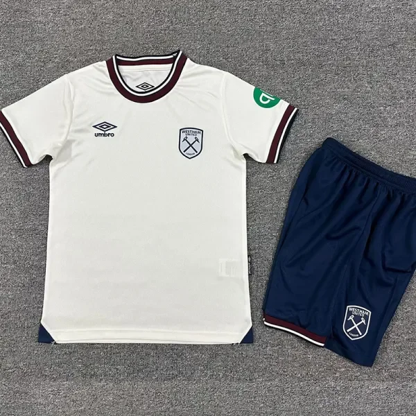 2025-26 West Ham Away Kids Soccer Jersey