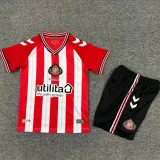2025-26 Sunderland Home Kids Soccer Jersey