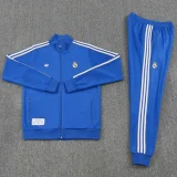 2025-26 Real Madrid  Fancy blue Jacket Tracksuit #08