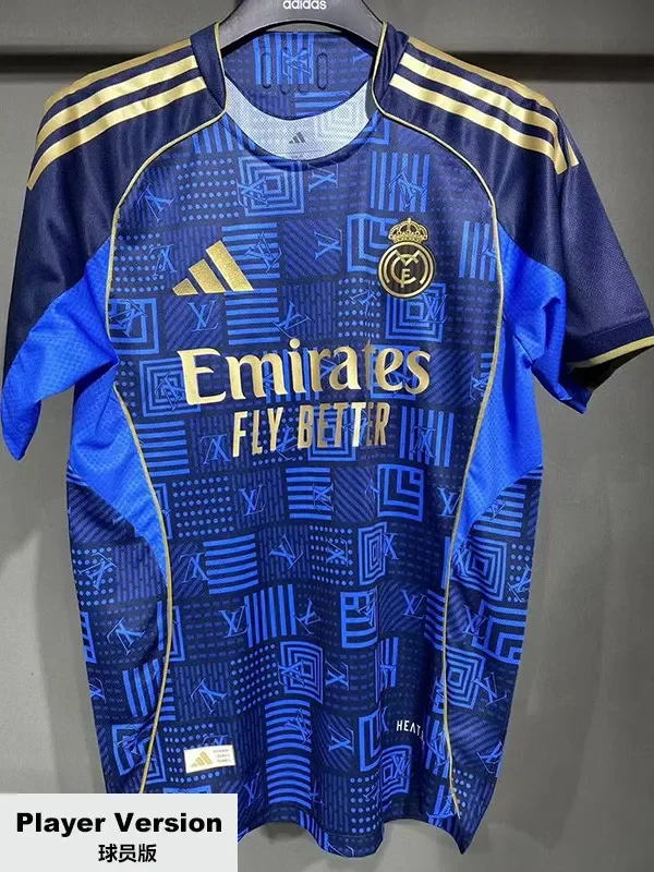 2025-26 Real Madrid  Blue Special Edition Player Version Training Shirts (球员)