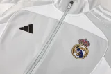 2025-26 Real Madrid Light gray Jacket Tracksuit #07