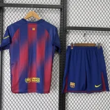 2025-26  Barcelona Home Kids Soccer Jersey