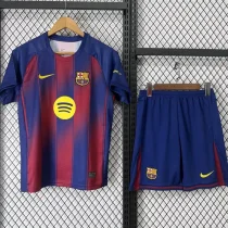 2025-26  Barcelona Home Kids Soccer Jersey