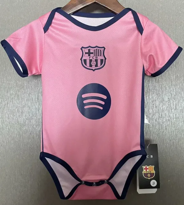 2025-26  Barcelona Pink Baby Infant Crawl Suit