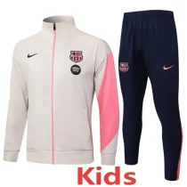 2025-26  Barcelona Beige Kids Jacket Tracksuit #E2565(童装)