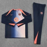 2025-26  Barcelona Royal blue Half Pull Tracksuit (半拉链)