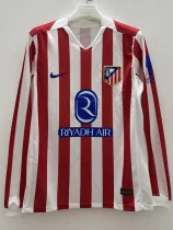 2025-26 Atletico Madrid Home Long Sleeve Soccer Jersey (长袖)