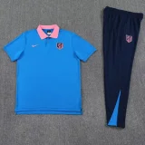 2025-26 Atletico Madrid Fancy blue Polo Tracksuit