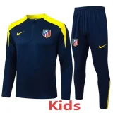 2025-26 Atletico Madrid Royal blue Kids Half Pull Tracksuit #E25138(童装)(半拉链)