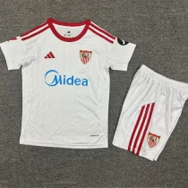 2025-26 Sevilla Home Kids Soccer Jersey