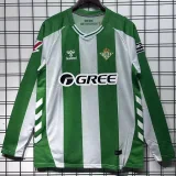 2025-26 Real Betis Home Long Sleeve Soccer Jersey (长袖)