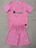 2025-26 Bilbao Pink Goalkeeper Kids Soccer Jersey
