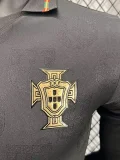 2025-26 Portugal Black Special Edition Long Sleeve Player Version Soccer Jersey (长袖球员)