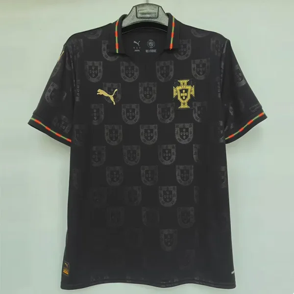 2025-26 Portugal Black Special Edition 1:1 Fans Soccer Jersey (有领)
