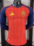 2026-27 Spain Home Long Sleeve Player Version Soccer Jersey