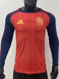 2026-27 Spain Home Long Sleeve Player Version Soccer Jersey