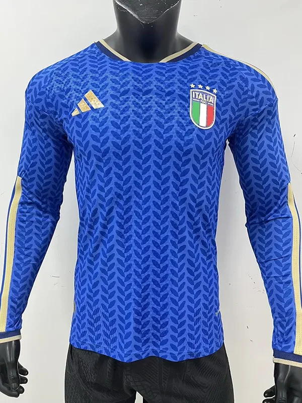 2026-27 Italy Home Long Sleeve Player Version Soccer Jersey (长袖球员)