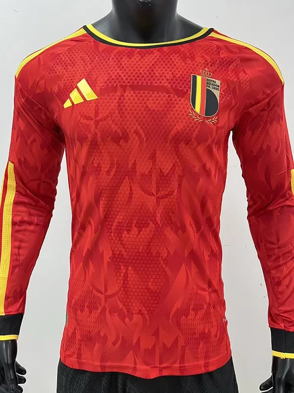 2026-27 Belgium Home Long Sleeve Player Version Soccer Jersey (长袖球员)