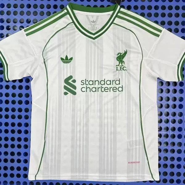 25-26 Liverpool White Green Fans Training shirts