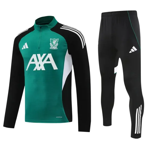 2025-26  Liverpool Green Half Pull Tracksuit (半拉链)