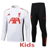 2025-26  Liverpool White Kids Half Pull Tracksuit #E2545(童装)(半拉链)