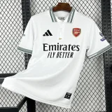 2025-26 Arsenal White Polo Short Sleeve