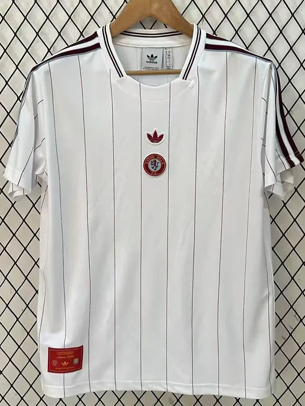 2025-26 Aston Villa White Casual Edition Fans Training shirts