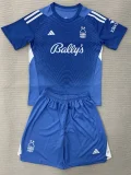 25-26 Nottingham Forest Blue Goalkeeper Kids Soccer Jersey