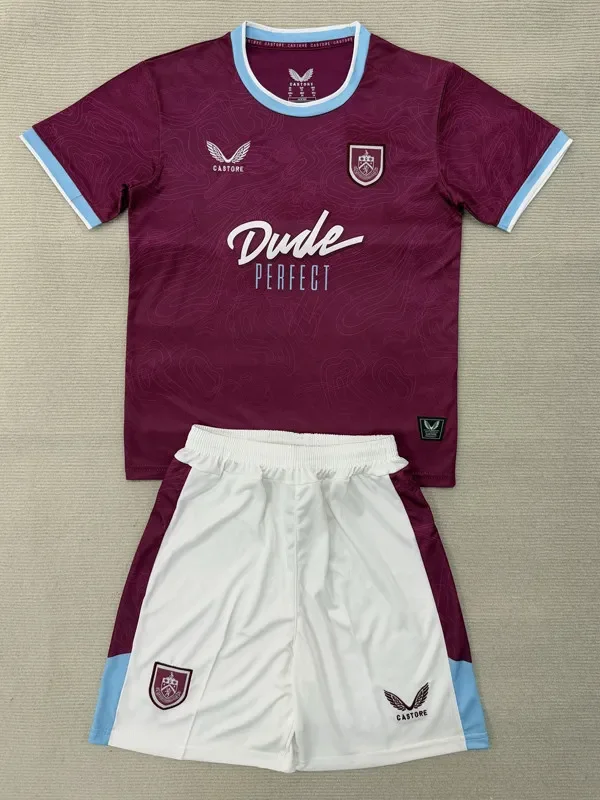 25-26 Burnley Home Kids Soccer Jersey