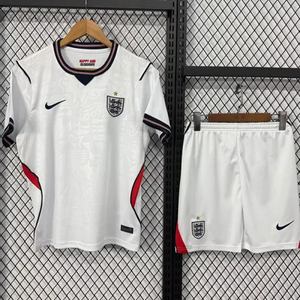 26-27 England Home Kids Soccer Jersey