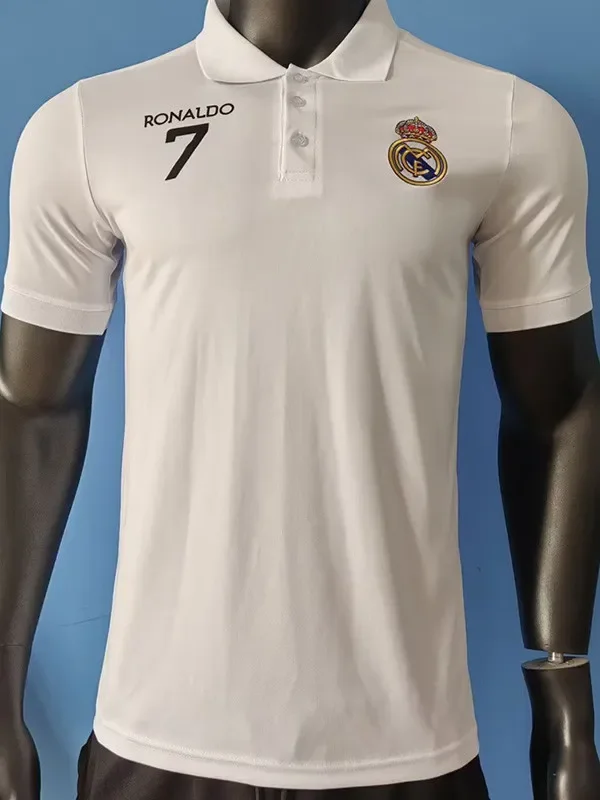 2026-27 Real Madrid White Polo Short Sleeve (CR7)