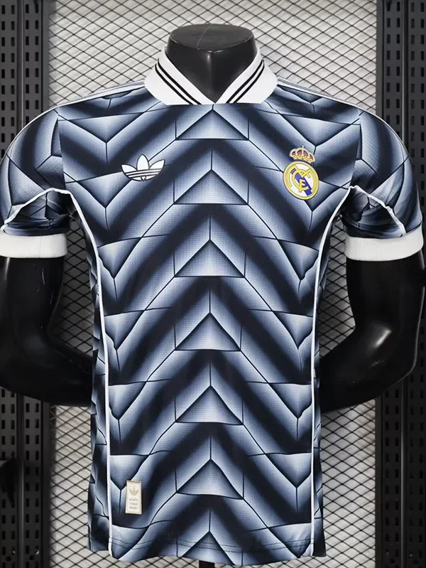 2025-26 Real Madrid Black Blue Special Edition Player Version Training Shirts