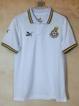 2025-26 Ghana White Polo Short Sleeve (有领)