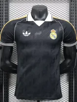 2025-26 Real Madrid Black Casual Edition Player Version Training Shirts (黄边)