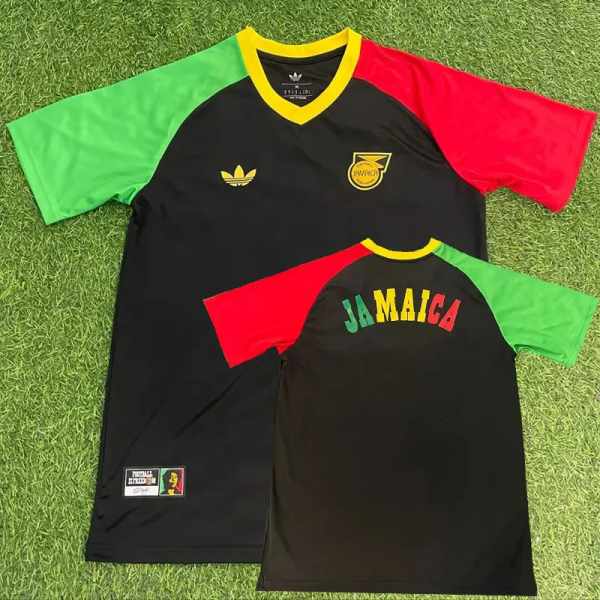 2026-27 Jamaica Black Training shirts (红绿袖)