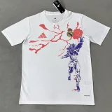 2025-26 Real Madrid White Joint Edition Training Shirts (漫威)