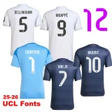 2025-26 Real Madrid  Bule White Joint Edition Training Shirts 蓝白(漫威)