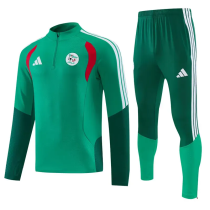 2026-27 Algeria Green Half Pull Tracksuit (半拉链)