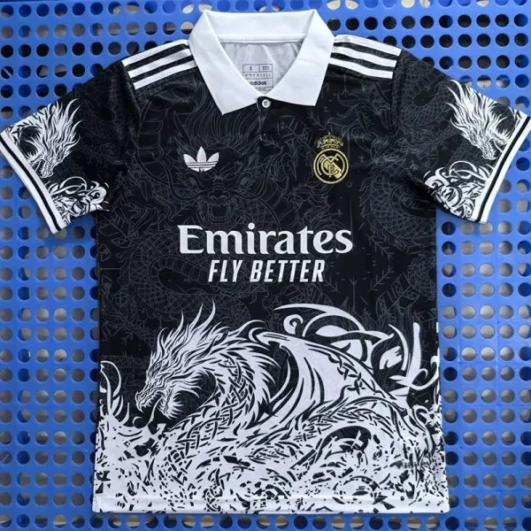 2025-26 Real Madrid  Black Polo Short Sleeve