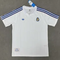 2025-26 Real Madrid  White Casual Edition Fans Training Shirts