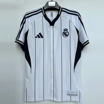 2025-26 Real Madrid White  Casual Edition Baseball Jersey